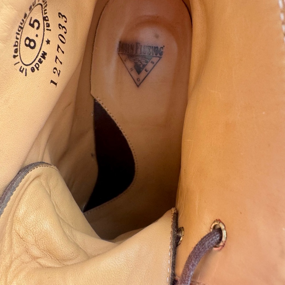 John Fluevog Bartoli Bootie in Orange/Tan Leather Women’s 8.5 - Picture 6 of 16